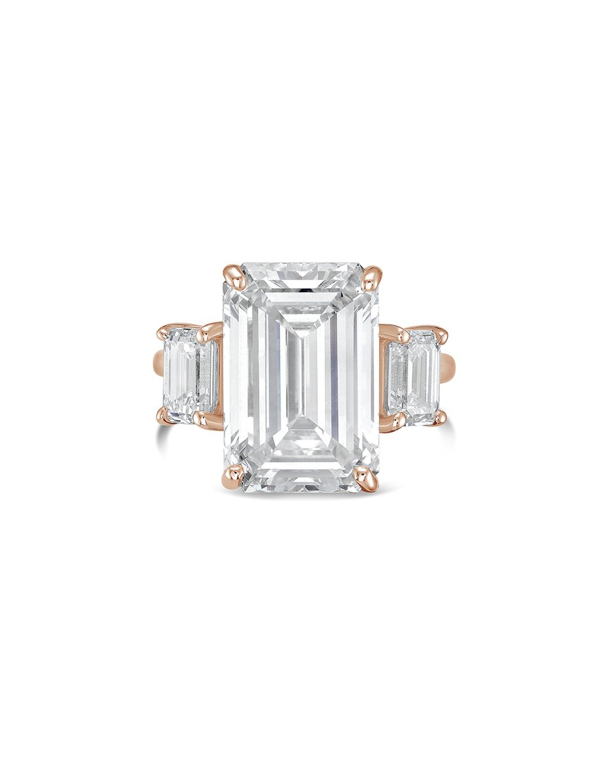 Diana M Lab Grown Diamonds 18k Rose Gold 11.00 Ct. Tw. Three-stone Ring In Gold