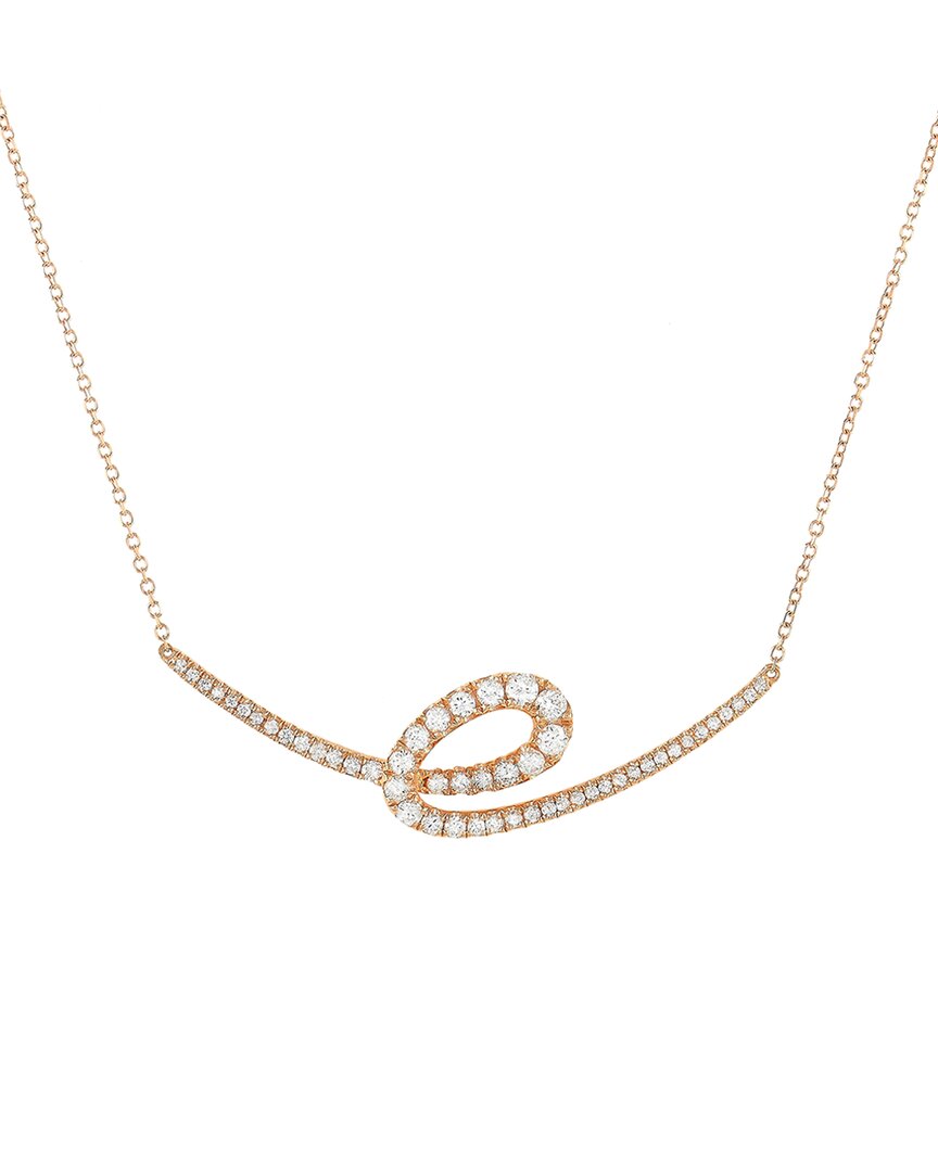 Shop Heritage 14k Rose Gold 0.48 Ct. Tw. Diamond Necklace (authentic )