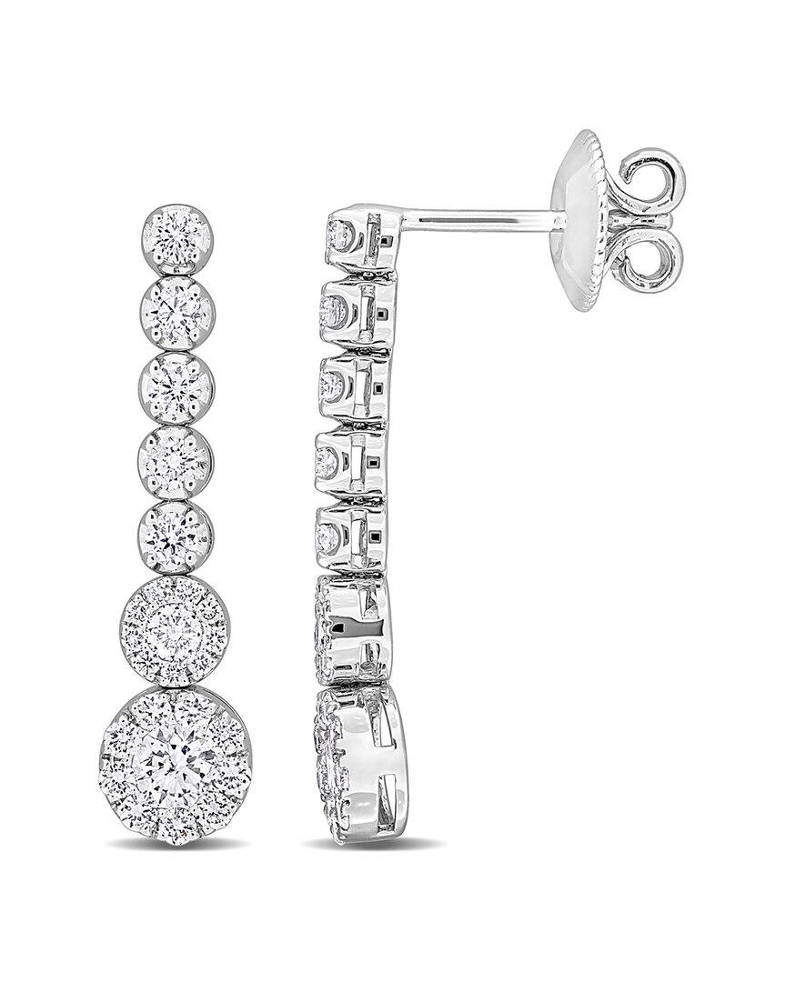 Diamond Select Cuts 14k 1.16 Ct. Tw. Diamond Graduated Linear Drop Earrings