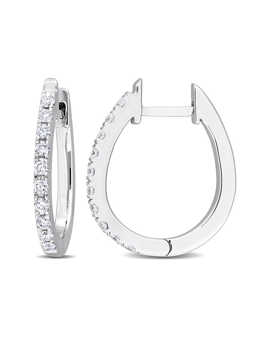 Diamond Select Cuts 14k 0.20 Ct. Tw. Diamond Huggie Clip-on Hoops