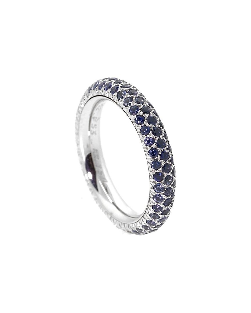 Chanel 18k 2.50 Ct. Tw. Diamond & Sapphire Eternity Ring (authentic Pre-loved) In Silver