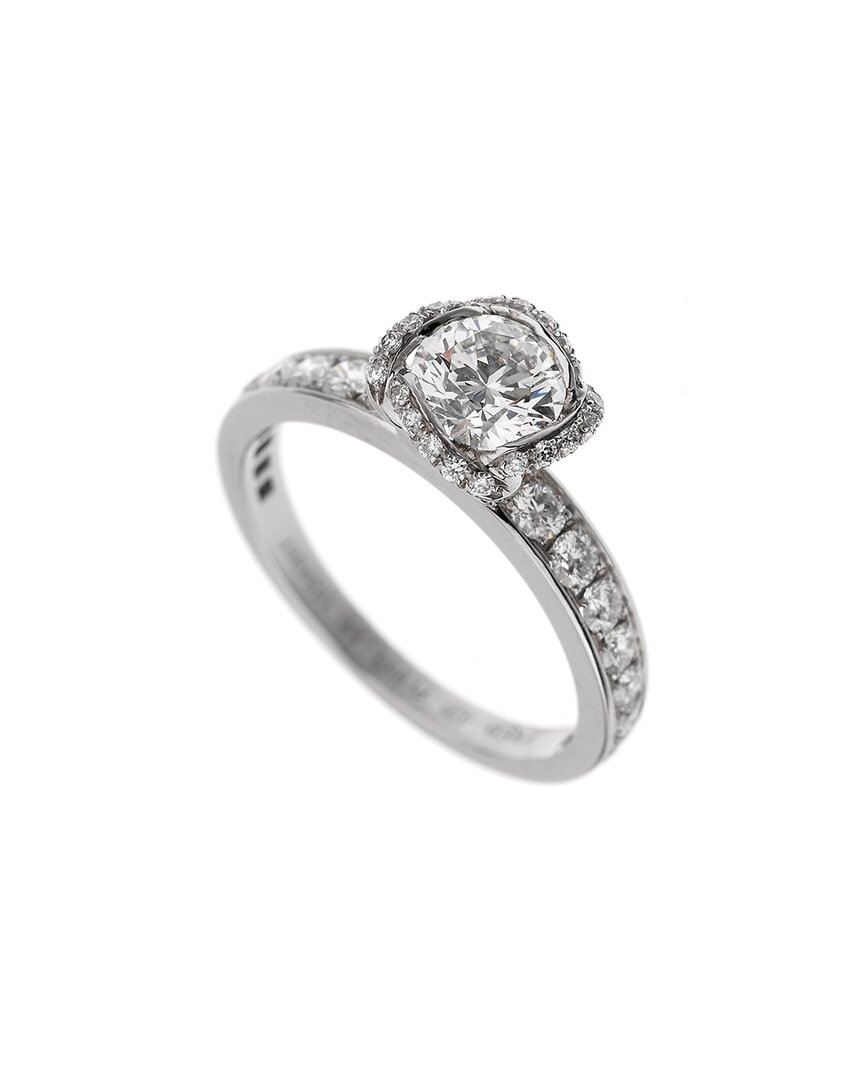 Fred Of Paris Platinum 1.23 Ct. Tw. Diamond Ring (authentic Pre-loved) In Silver