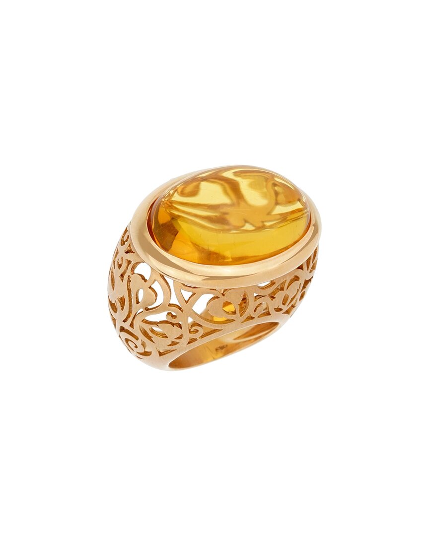 HERITAGE POMELLATO POMELLATO 18K ROSE GOLD 19.94 CT. TW. DIAMOND & AMBER RING (AUTHENTIC PRE-LOVED)