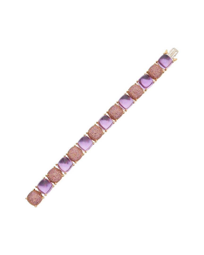 Heritage Tiffany & Co. Tiffany & Co. 18k 52.50 Ct. Tw. Amethyst Sugar Stacks Bracelet (authentic Pre-  Owned)