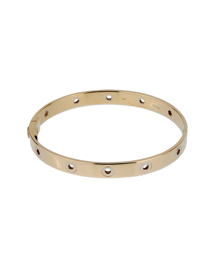 Cartier 18k Two-tone Love Series Bangle (authentic )