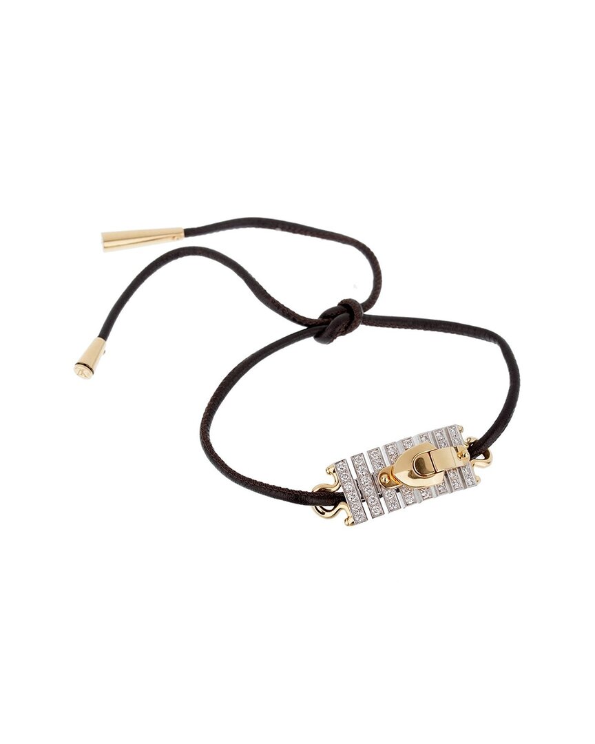 Louis Vuitton 18k Two-tone 1.44 Ct. Tw. Diamond Convertible Necklace/bracelet (authentic Pre-loved) In Multi