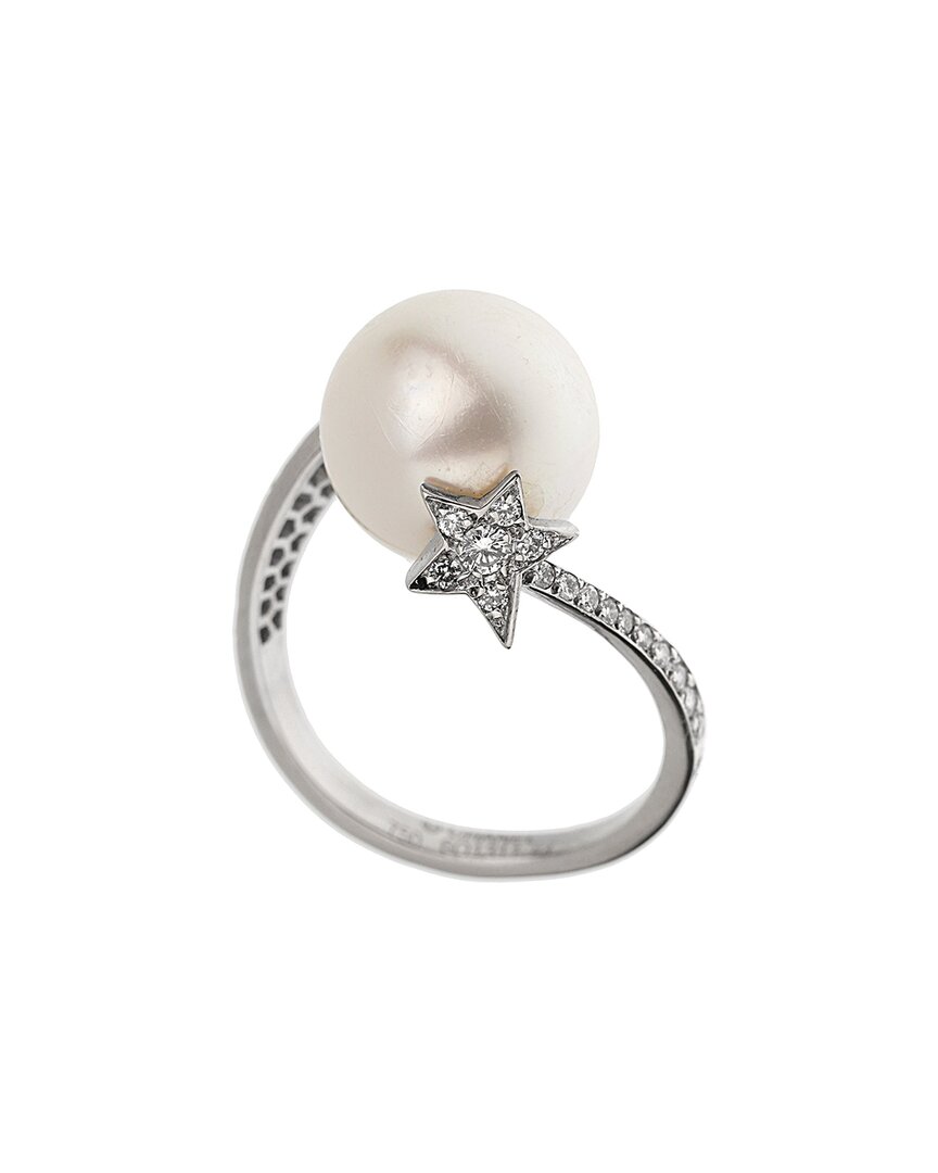 Chanel 18k 0.83 Ct. Tw. Diamond Comete Cocktail Ring (authentic Pre-loved) In Metallic