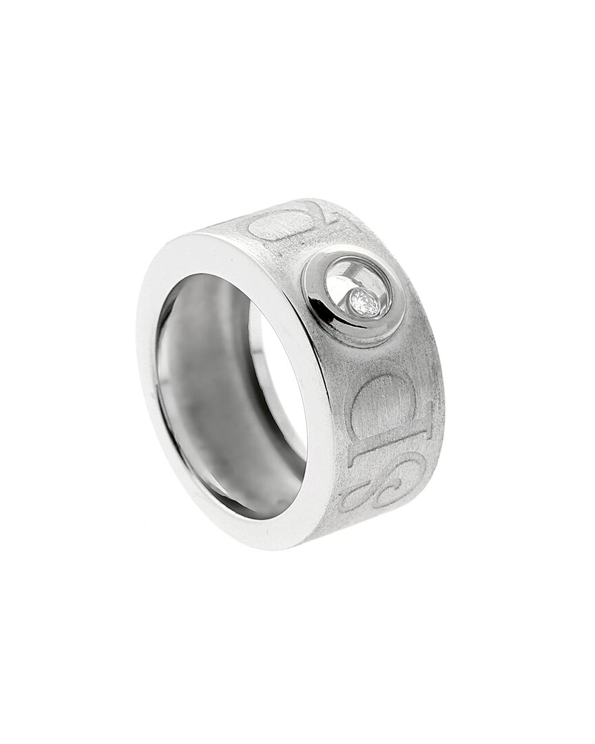 Heritage Chopard Chopard 18k 0.05 Ct. Tw. Diamond Happy Sport Ring (authentic )