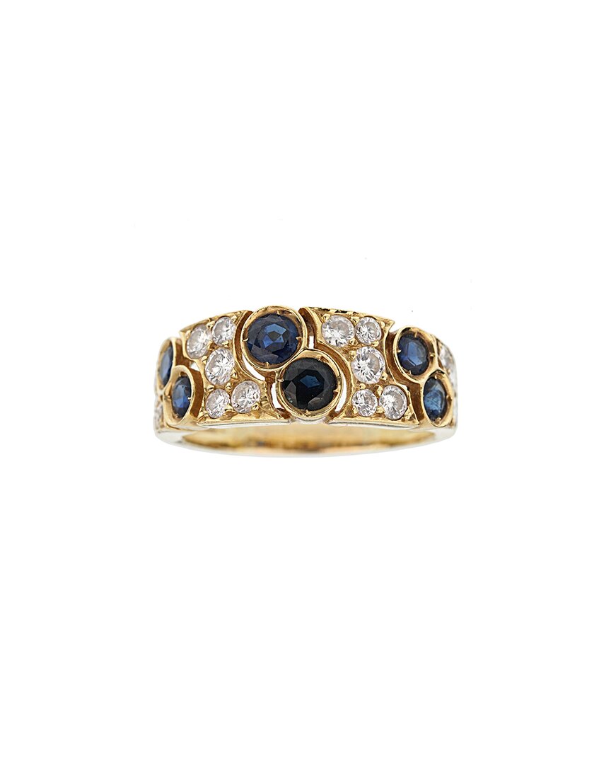 Heritage Van Cleef & Arpels Van Cleef & Arpels 18k 2.07 Ct. Tw. Diamond & Sapphire Ring (authentic Pre- Owned)