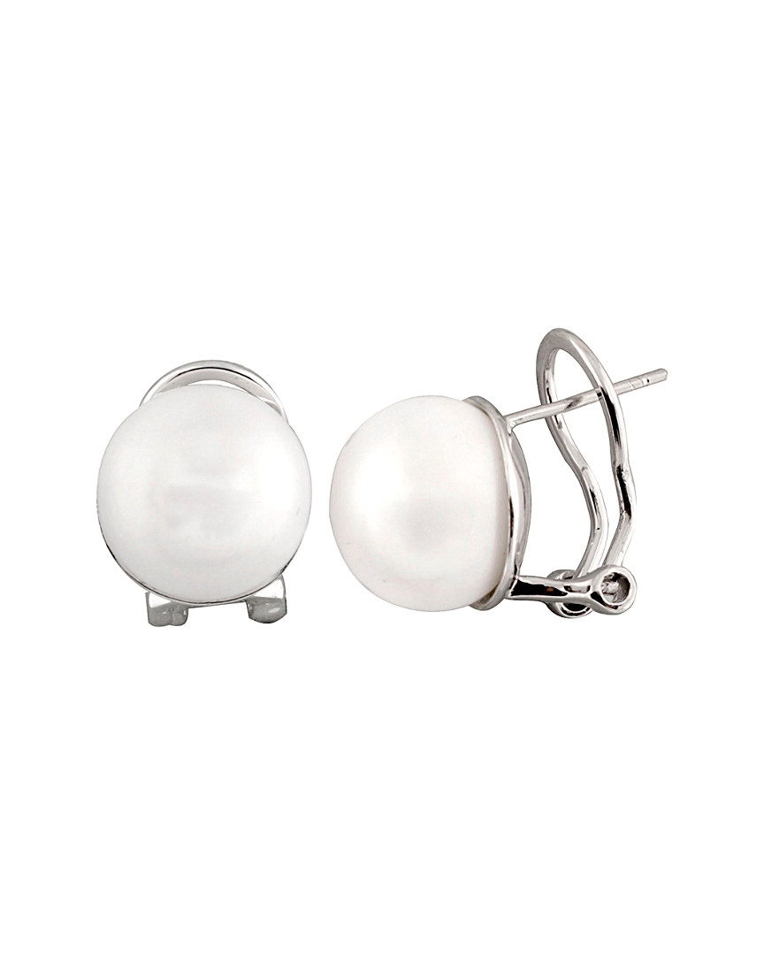 Shop Splendid Pearls Silver 12-13mm Freshwater Pearl Clip-on Earrings