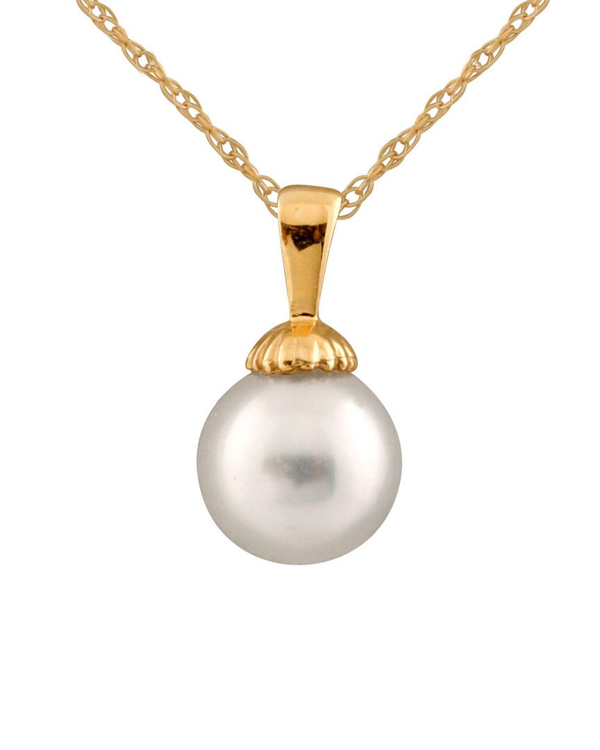 Splendid Pearls 14k Plated & Silver 9-10mm Freshwater Pearl Necklace
