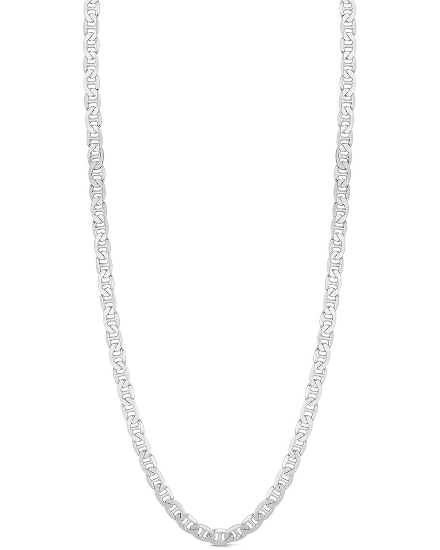 Yield Of Men Silver 7mm Mariner Chain Necklace In White