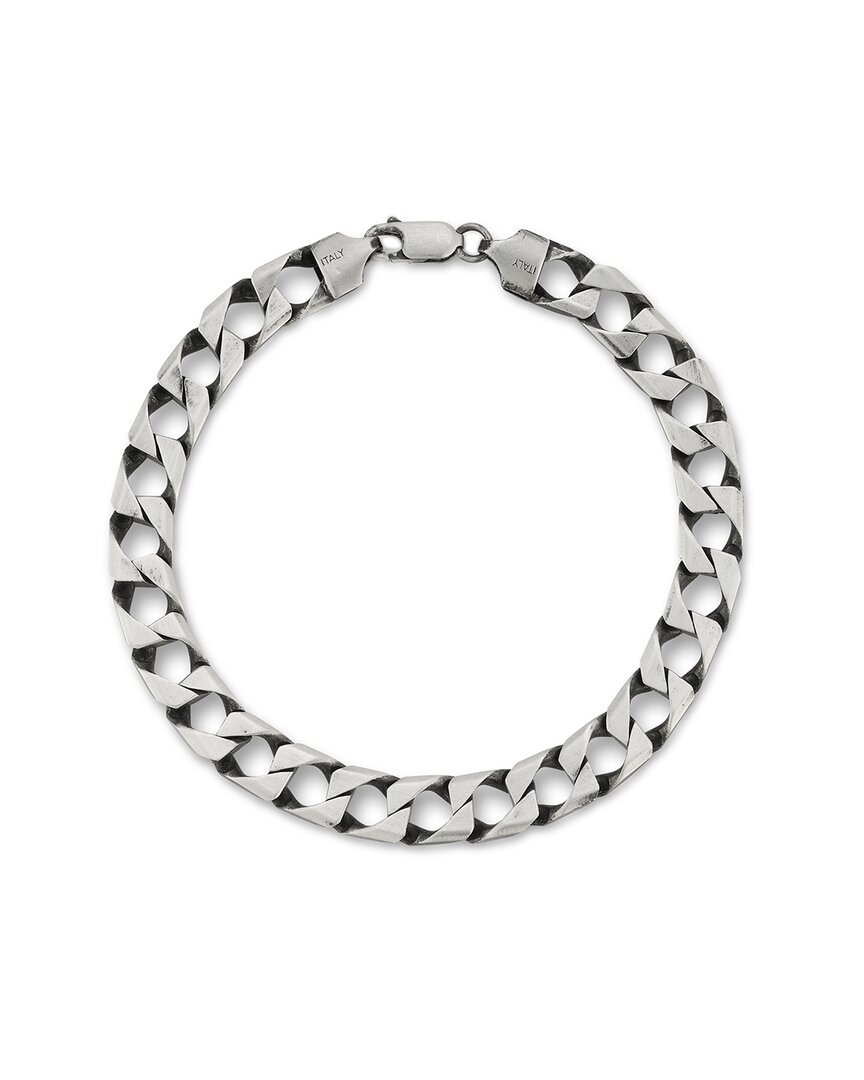 Yield Of Men Silver Square Curb Chain Bracelet In Metallic