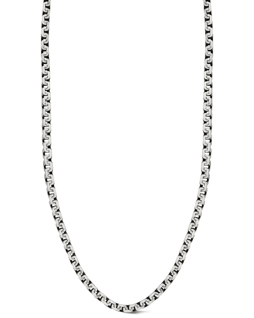 Shop Yield Of Men Silver Box Chain Necklace