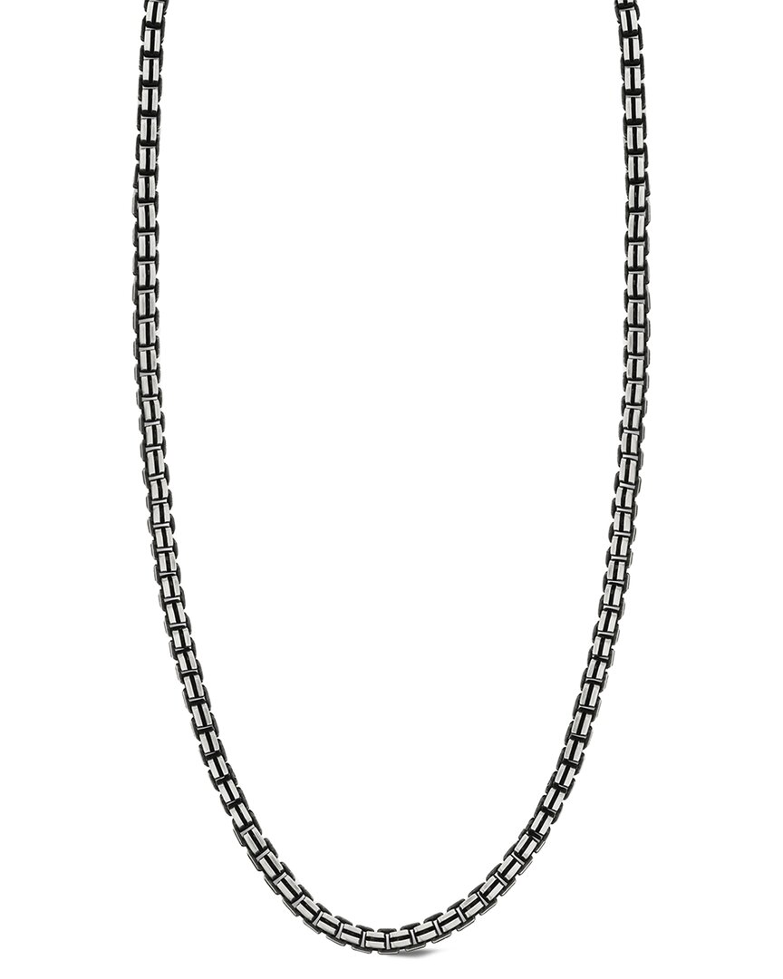 Shop Yield Of Men Silver Box Chain Necklace