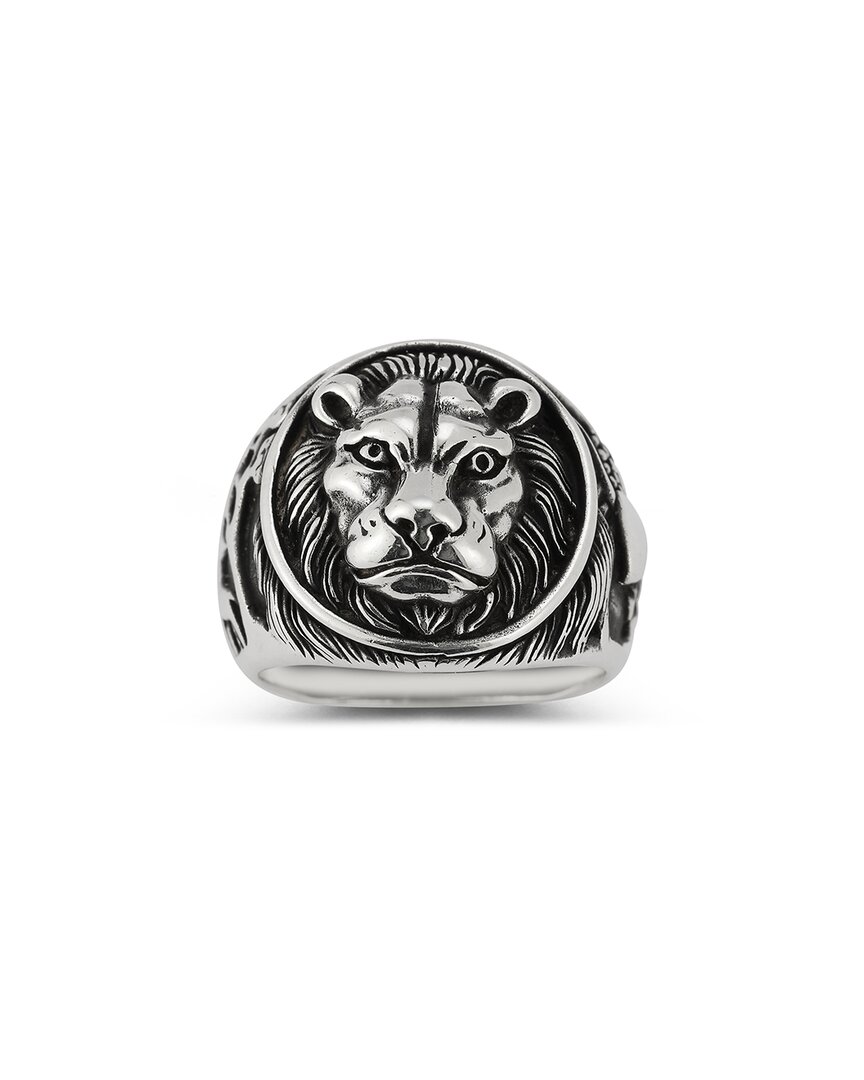 Yield Of Men Sterling Silver Lion Ring