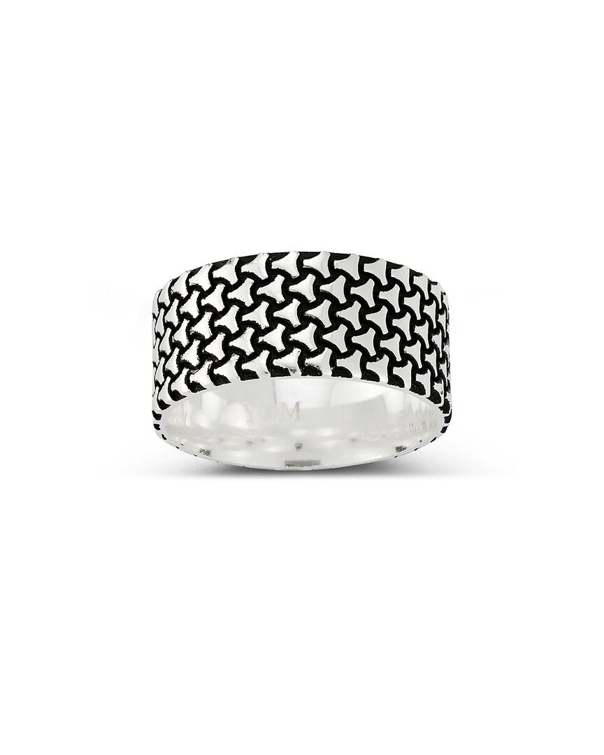 Yield Of Men Sterling Silver Oxidized Band Ring
