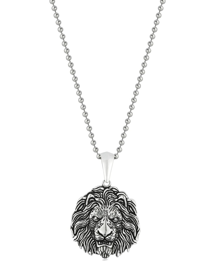 Shop Yield Of Men Silver Lion Pendant Necklace