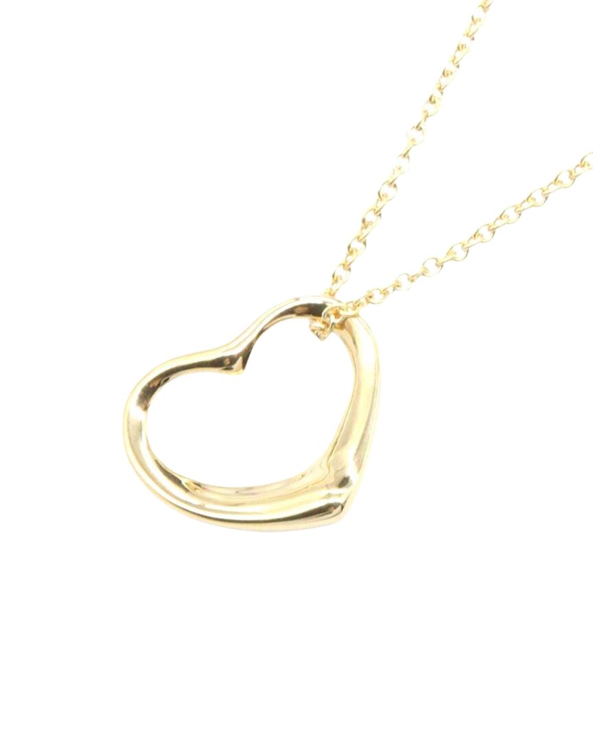 Tiffany & Co 18k  Open Heart Necklace (authentic Pre-loved) In Gold