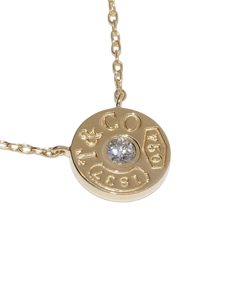 Tiffany & Co 18k  Diamond Pendant Necklace (authentic Pre-loved) In Gold