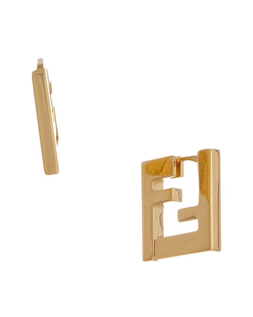 Fendi Brass Earrings In Transparent