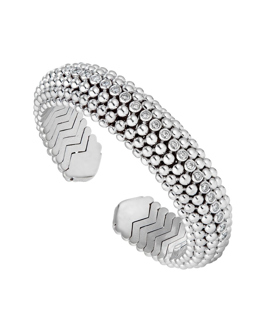 Dnu Bvlgari Bulgari 18k 1.00 Ct. Tw. Diamond Beaded Bracelet (authentic )