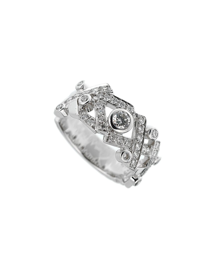 Pre-owned Chanel 18k 1.00 Ct. Tw. Diamond Hugs & Kisses Cocktali Ring (authentic Pre-  Owned)