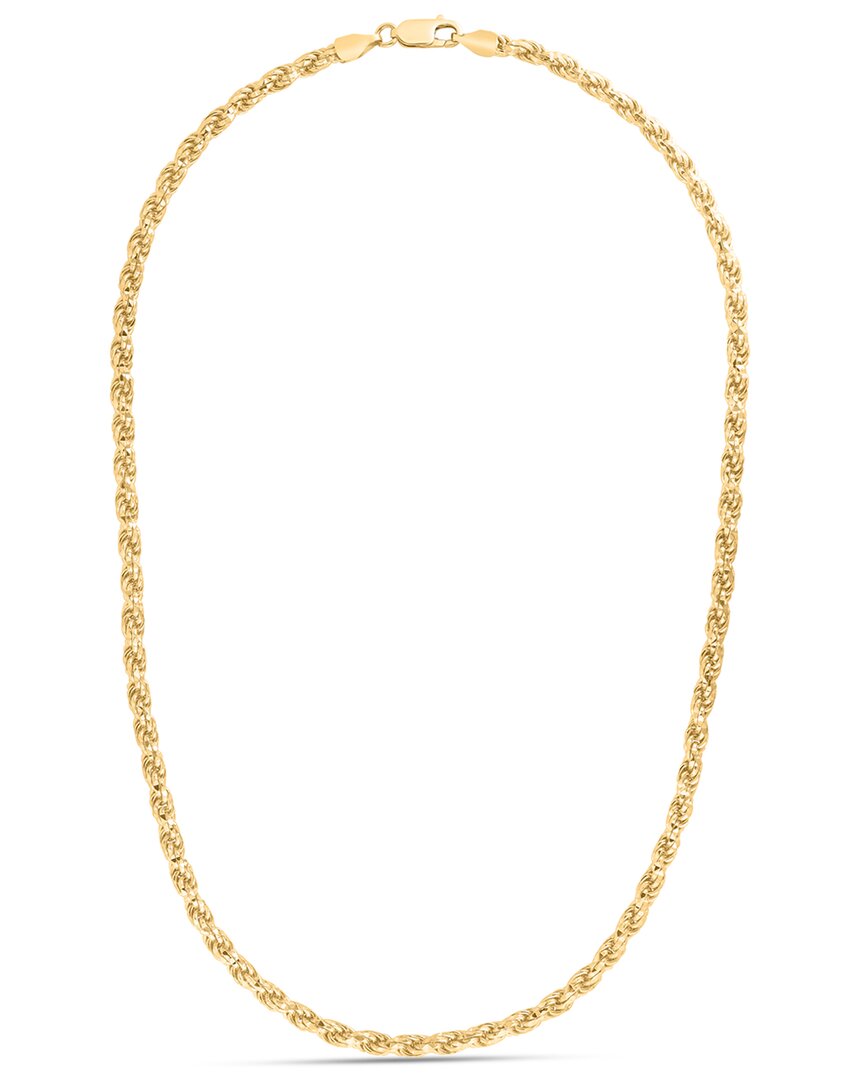 Shop Italian Silver 14k Over  Rope Chain Necklace