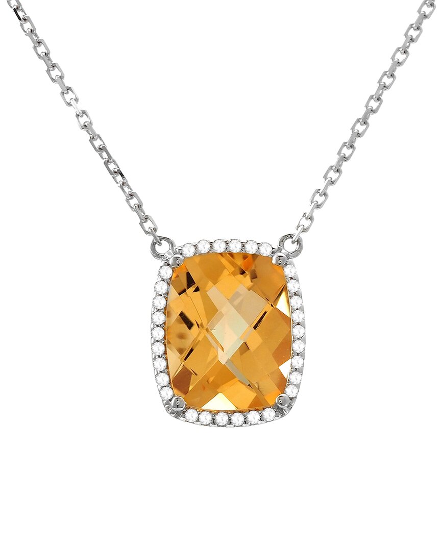 Gemstones 14k 2.68 Ct. Tw. Diamond & Citrine Necklace