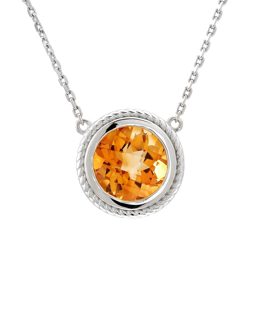 Gemstones Silver 3.72 Ct. Tw. Citrine Necklace