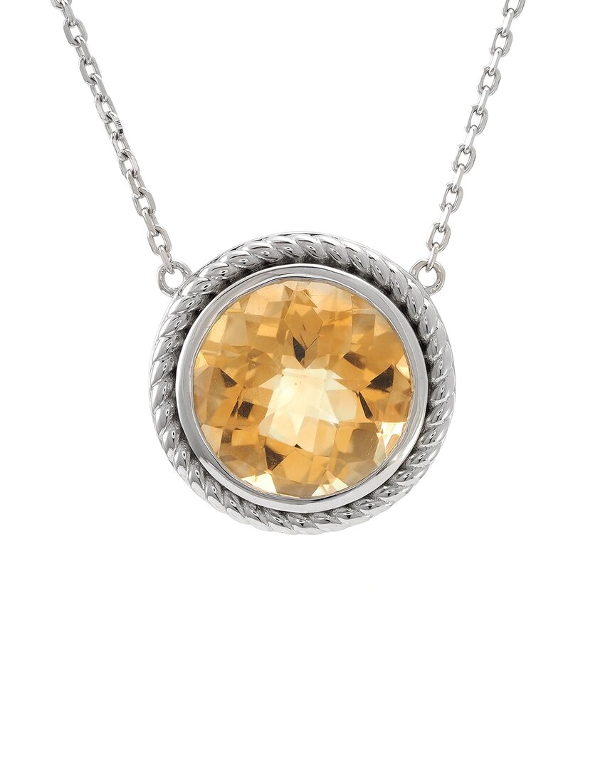 Gemstones Silver 5.50 Ct. Tw. Citrine Necklace