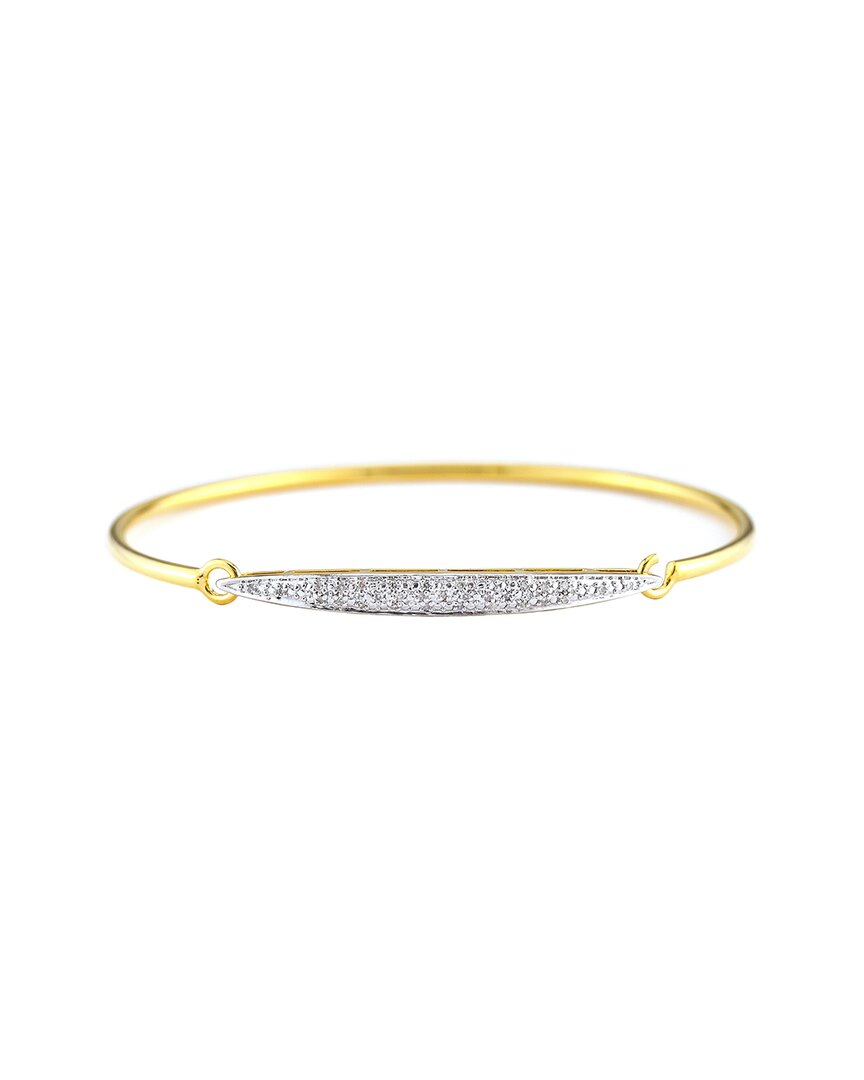 Diamond Select Cuts Silver 0.1 Ct. Tw. Diamond Bangle Bracelet