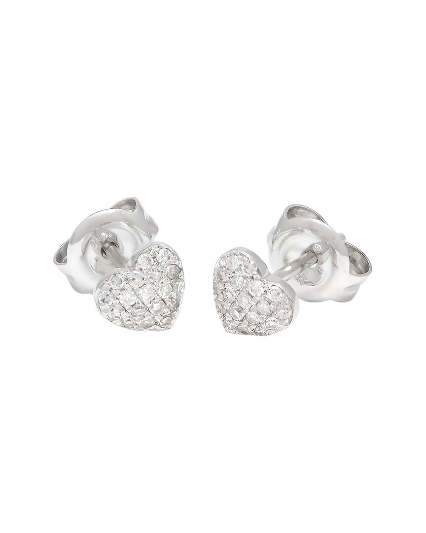 Diamond Select Cuts 14k 0.10 Ct. Tw. Diamond Petite Heart Earrings