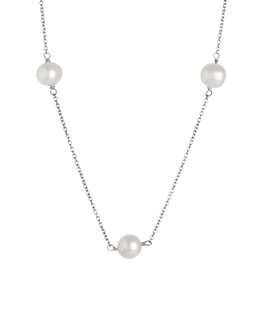 Splendid Pearls Silver 7-8mm Freshwater Pearl Necklace