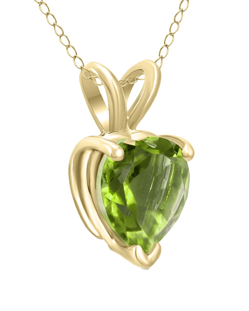 Gem Spark 14k 0.55 Ct. Tw. Peridot Necklace In Gold