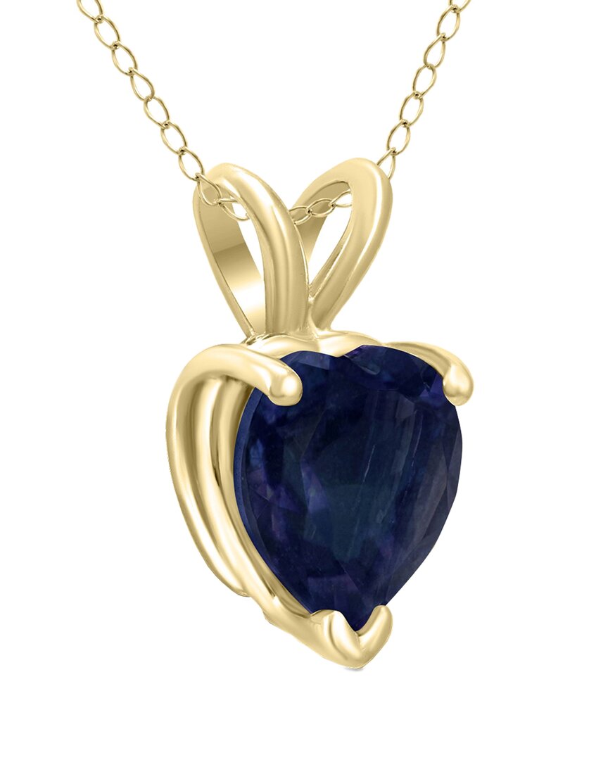 Gem Spark 14k 0.45 Ct. Tw. Sapphire Necklace In Gold