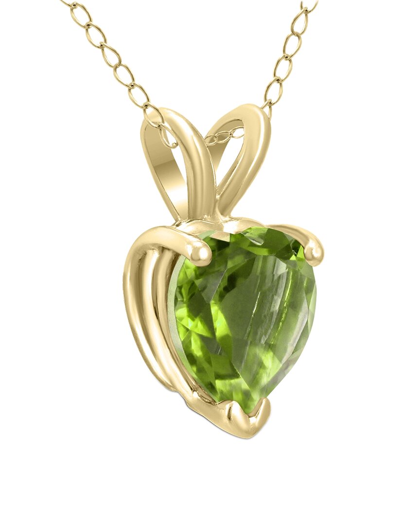 Gem Spark 14k 1.50 Ct. Tw. Peridot Necklace In Gold