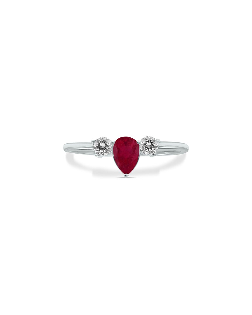 GEM SPARK GEM SPARK 14K 0.56 CT. TW. DIAMOND & RUBY RING