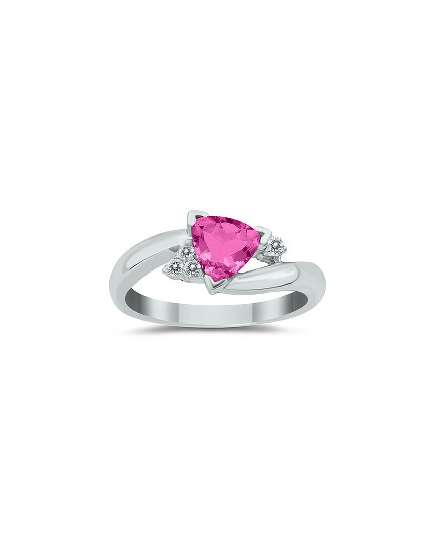 Gem Spark 14k 0.78 Ct. Tw. Diamond & Pink Topaz Ring