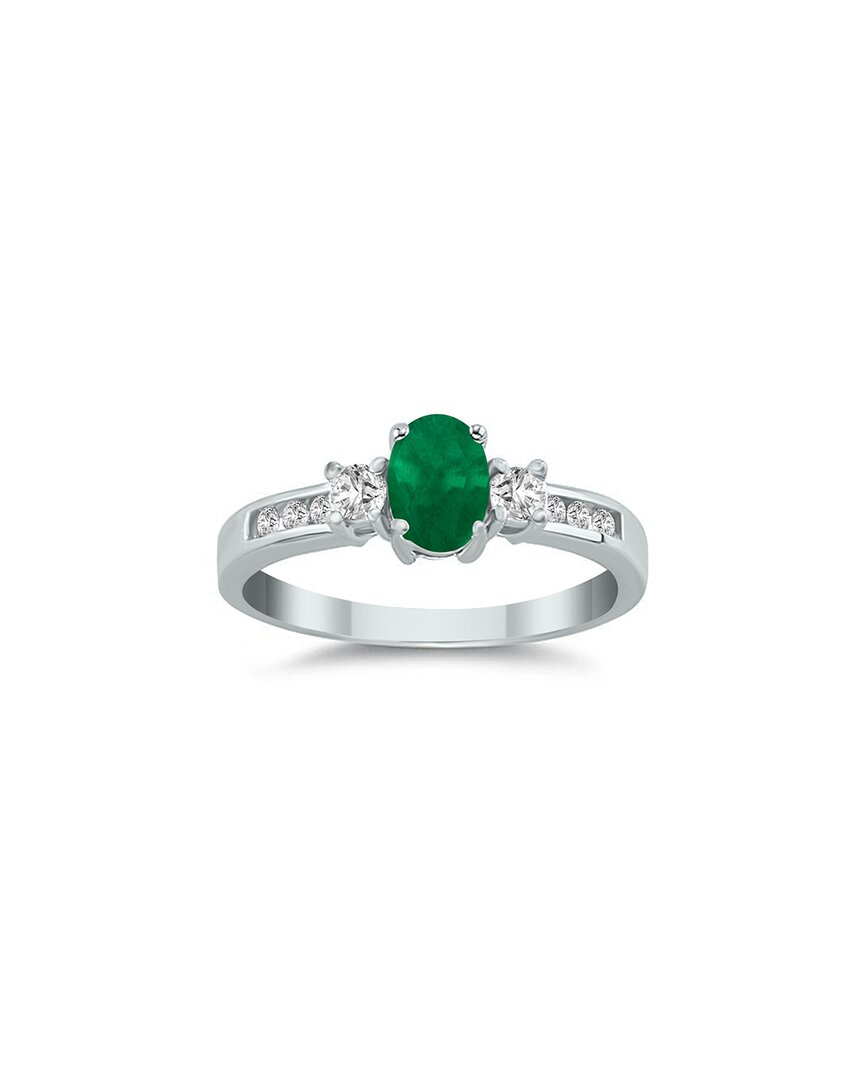 Gem Spark 14k 1.08 Ct. Tw. Diamond & Emerald Ring