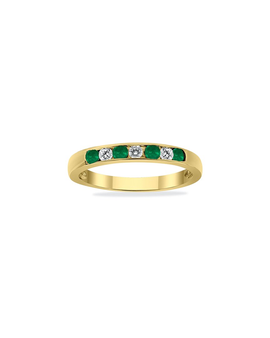 Gem Spark 14k 0.66 Ct. Tw. Diamond & Emerald Ring
