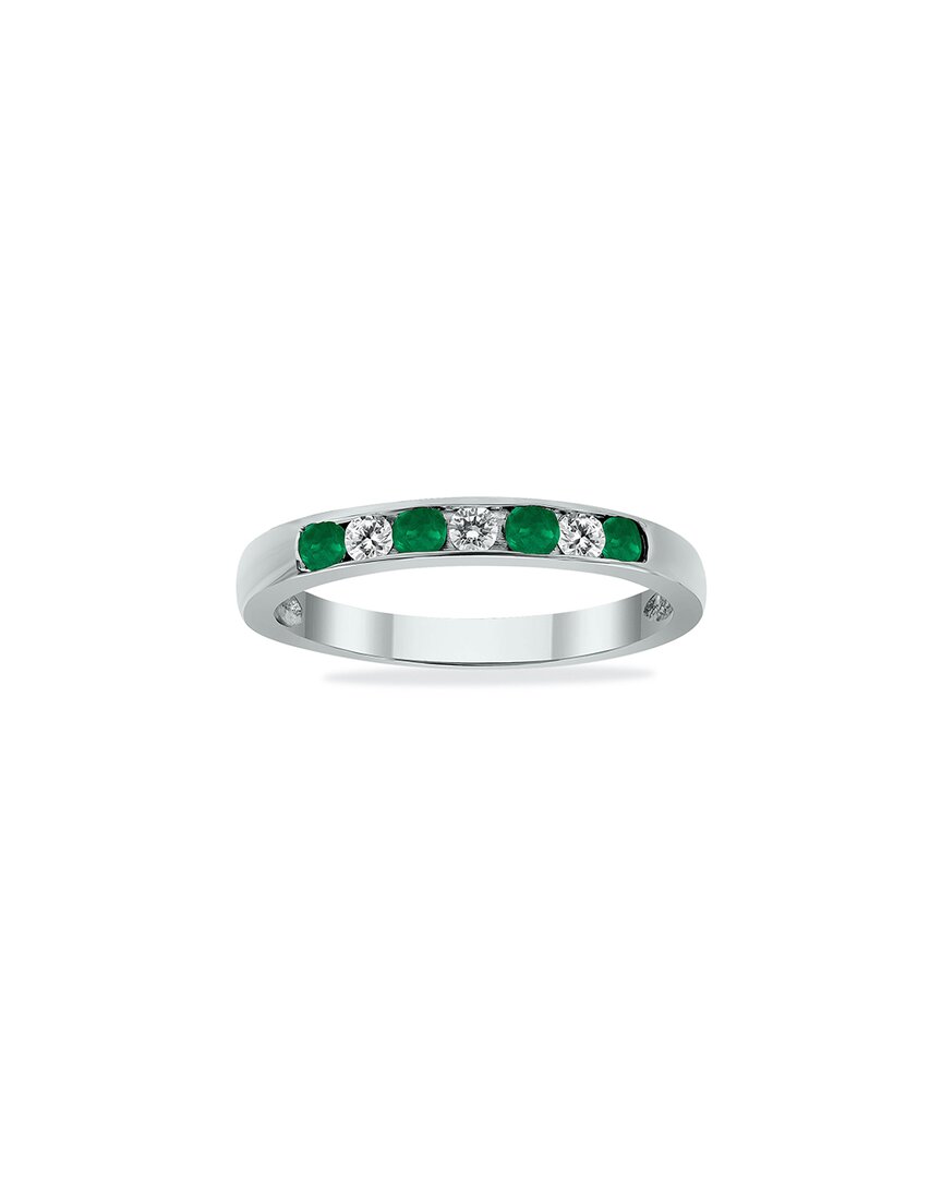 Gem Spark 14k 0.66 Ct. Tw. Diamond & Emerald Ring