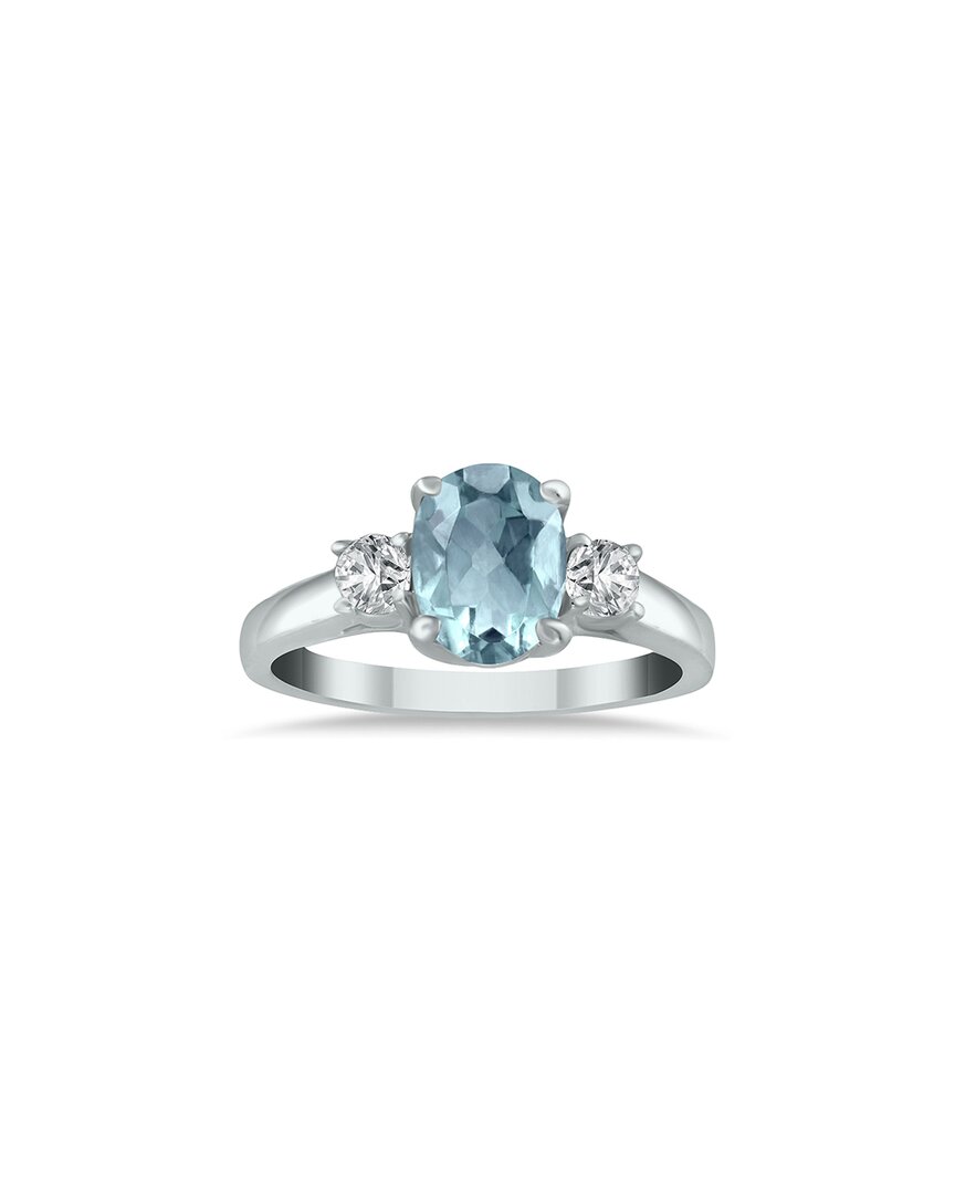 Gem Spark 14k 1.58 Ct. Tw. Diamond & Aquamarine Ring