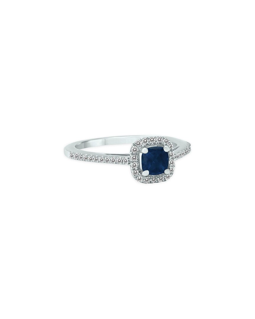Gem Spark 14k 0.69 Ct. Tw. Diamond & Sapphire Ring