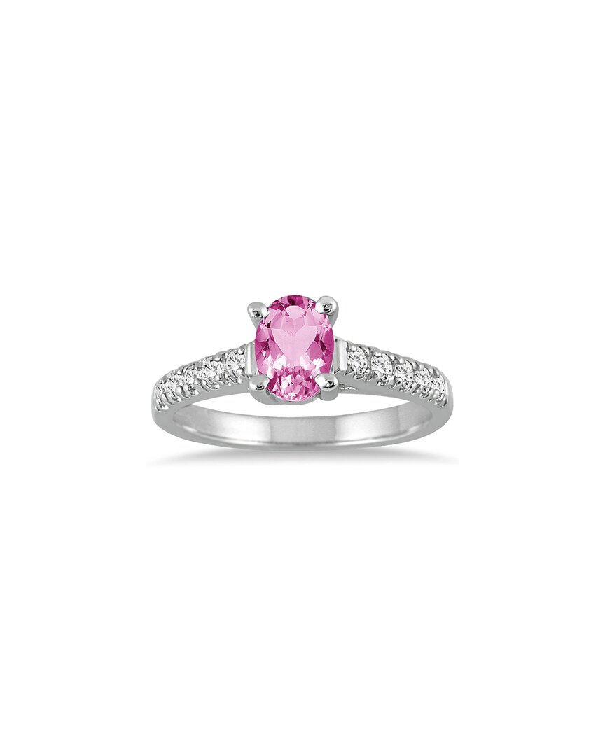 Gem Spark 14k 1.19 Ct. Tw. Diamond & Pink Topaz Ring