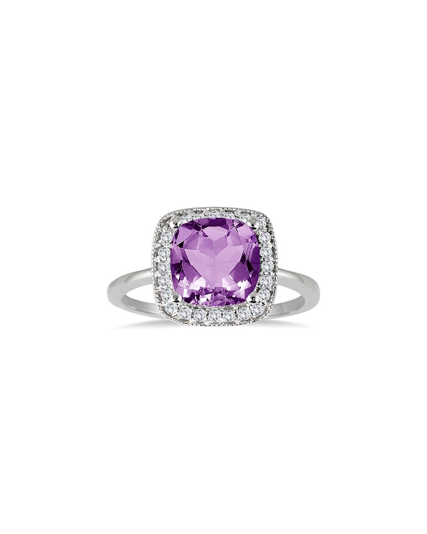 Gem Spark 14k 1.53 Ct. Tw. Diamond & Amethyst Ring