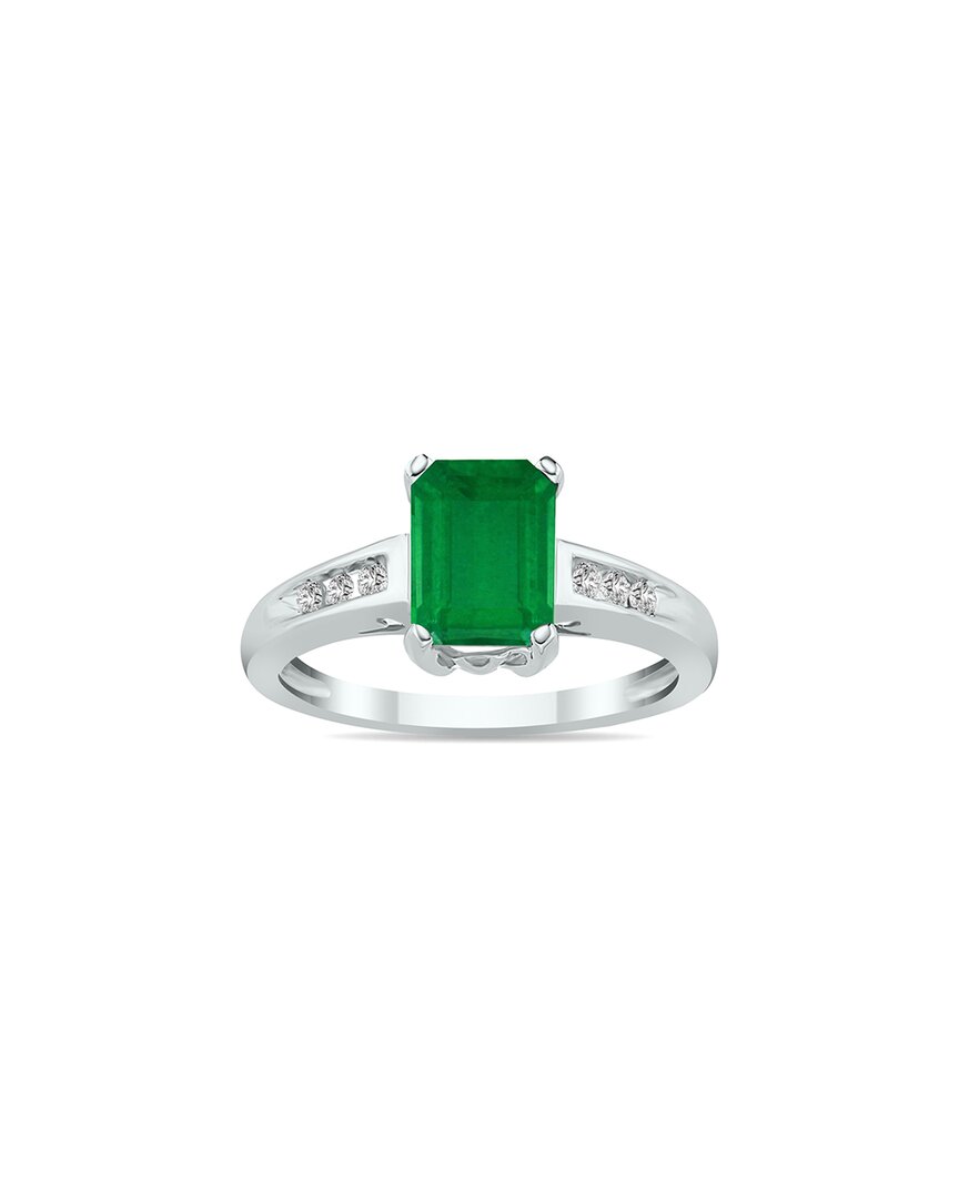 Gem Spark 14k 1.59 Ct. Tw. Diamond & Emerald Ring In Metallic