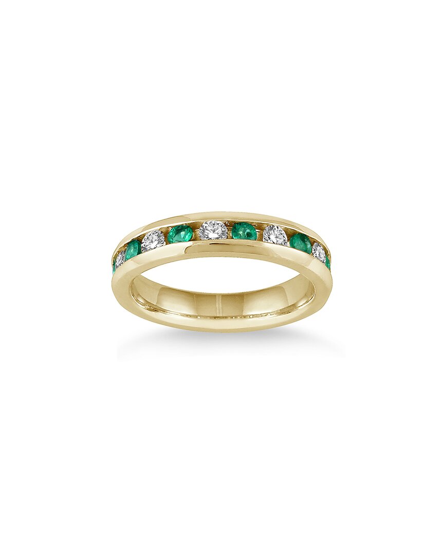 Gem Spark 14k 1.18 Ct. Tw. Diamond & Emerald Ring In Gold