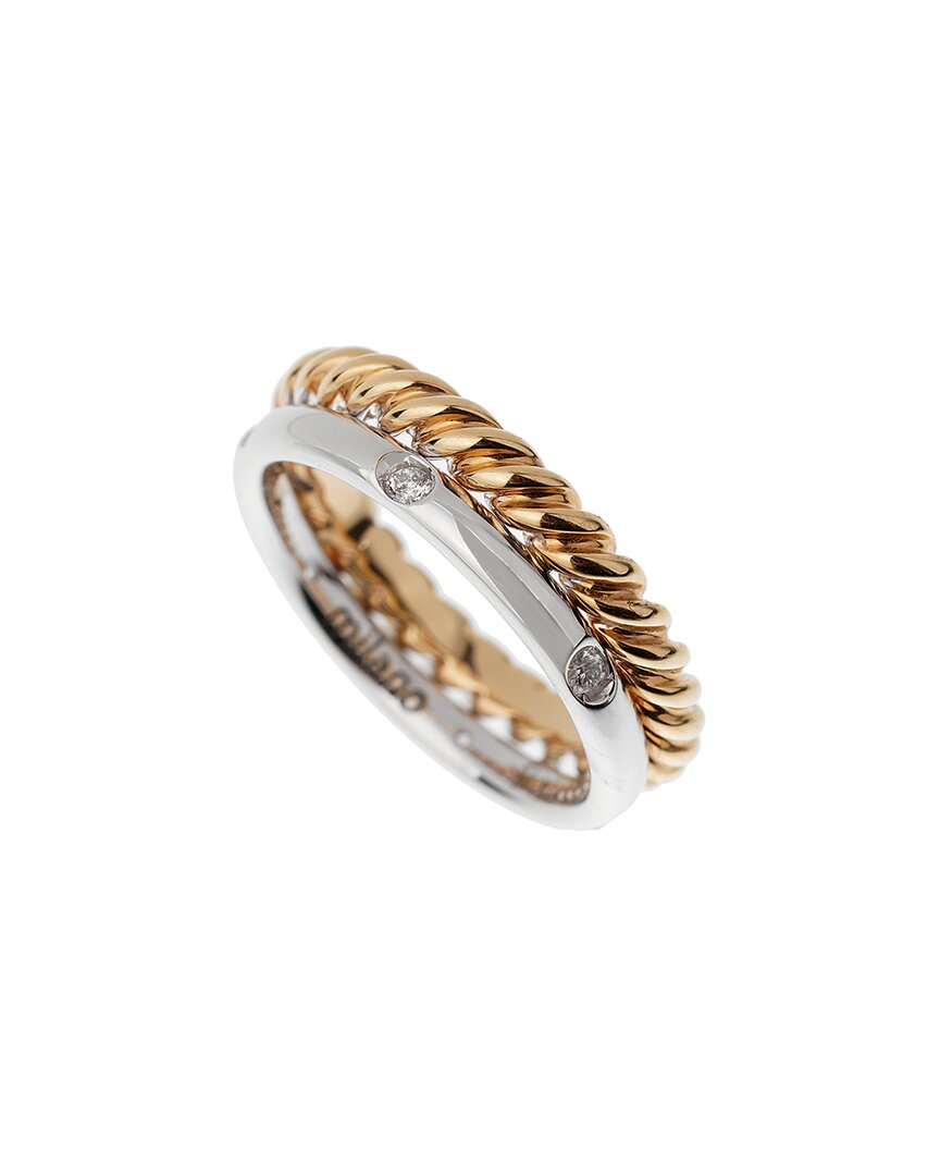 Shop Pomellato 18k 0.15 Ct. Tw. Diamond Woven Ring (authentic )