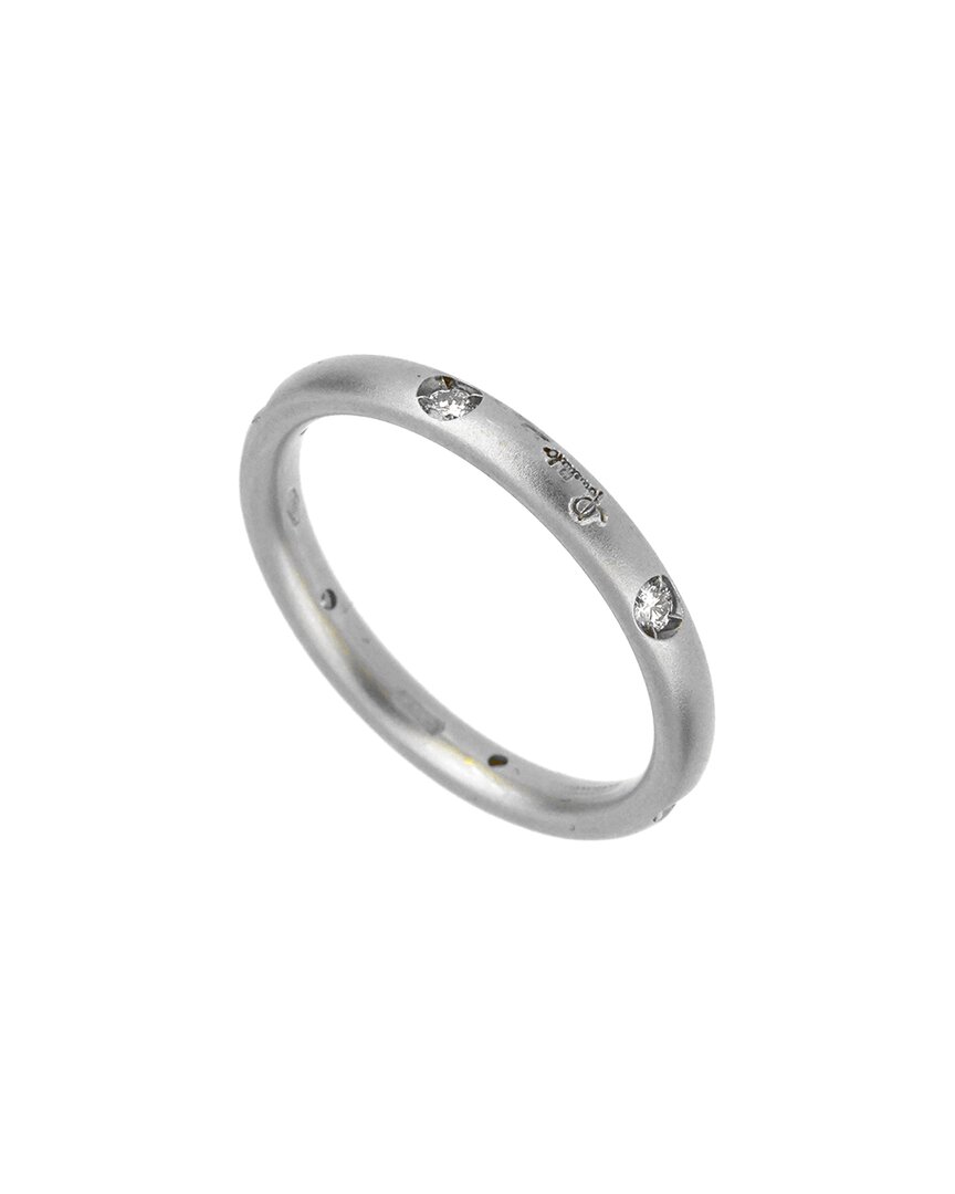 Pomellato 18k 0.18 Ct. Tw. Diamond Matte Finish Ring (authentic )